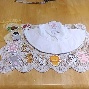Cotton Baby's sun cap, just one you made by Carter's 12-18 month + Stickers